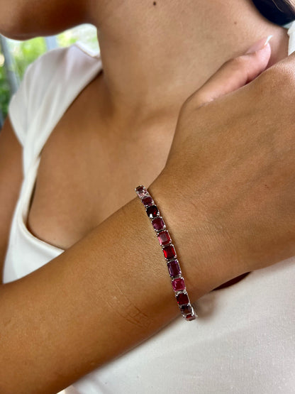 Natural Multi-color Spinel Bracelet