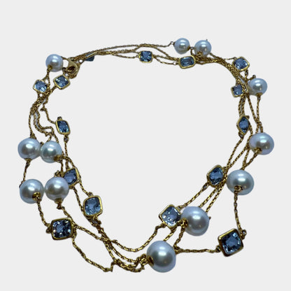 Natural Spinel with Natural Southsea (Myeik) Pearls Necklace