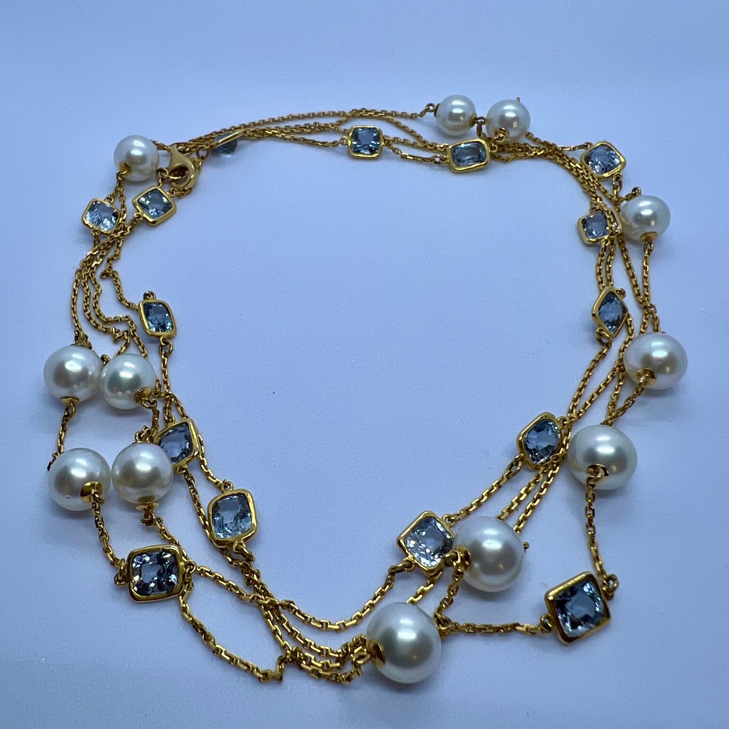 Natural Spinel with Natural Southsea (Myeik) Pearls Necklace