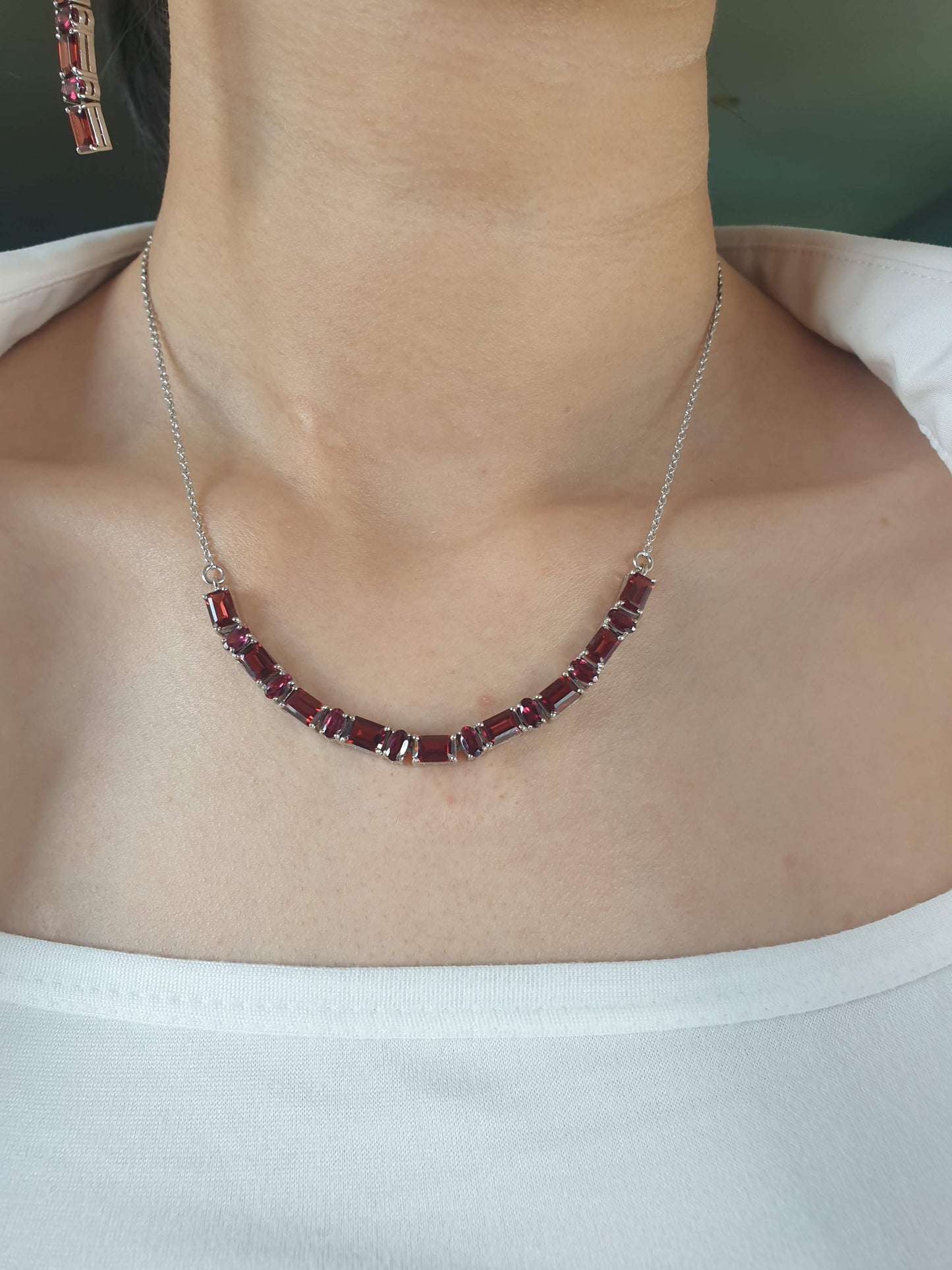 Natural Garnet Necklace