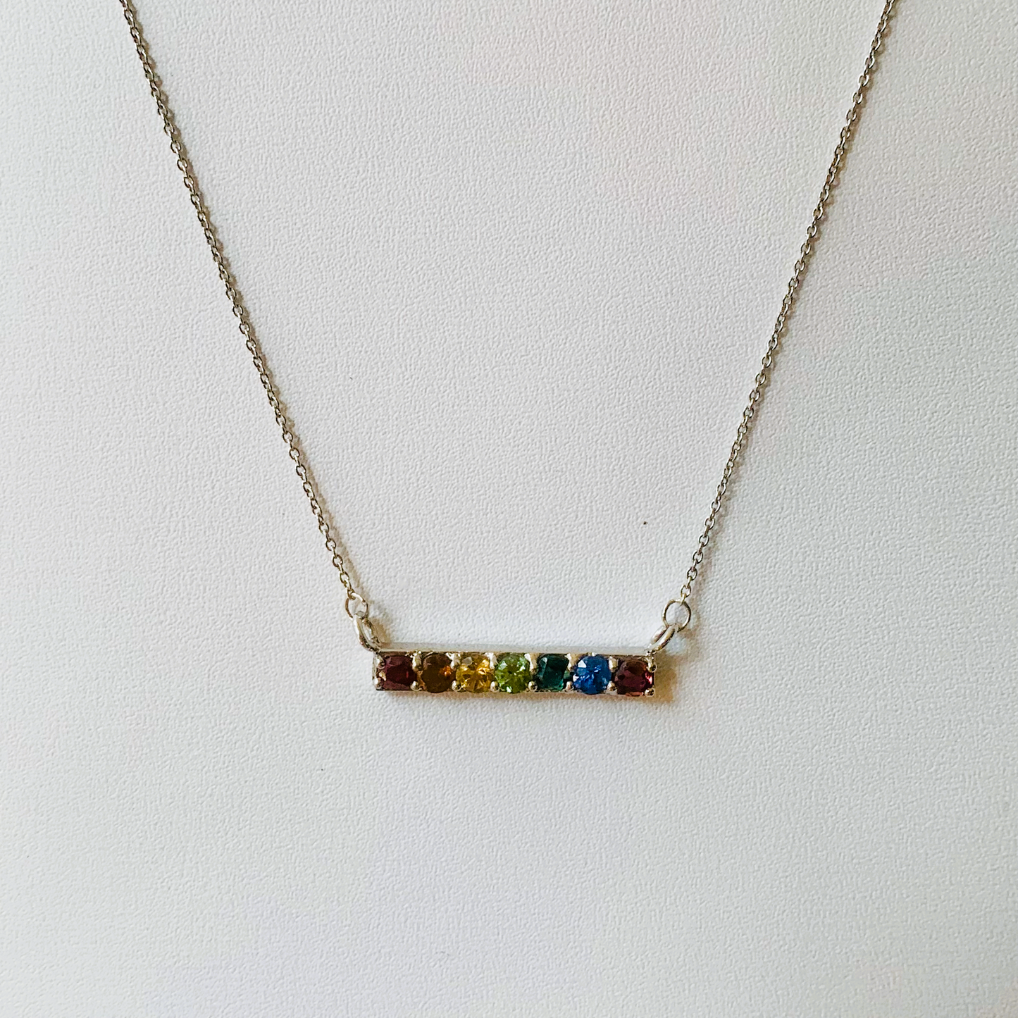 Natural Sapphire, Natural Spinel and Natural Peridot Necklace