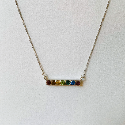 Natural Sapphire, Natural Spinel and Natural Peridot Necklace