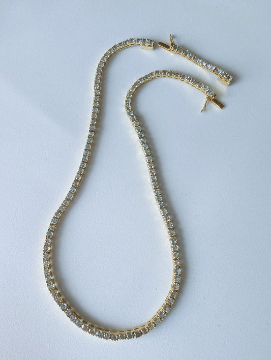 Natural Aquamarine Tennis Necklace