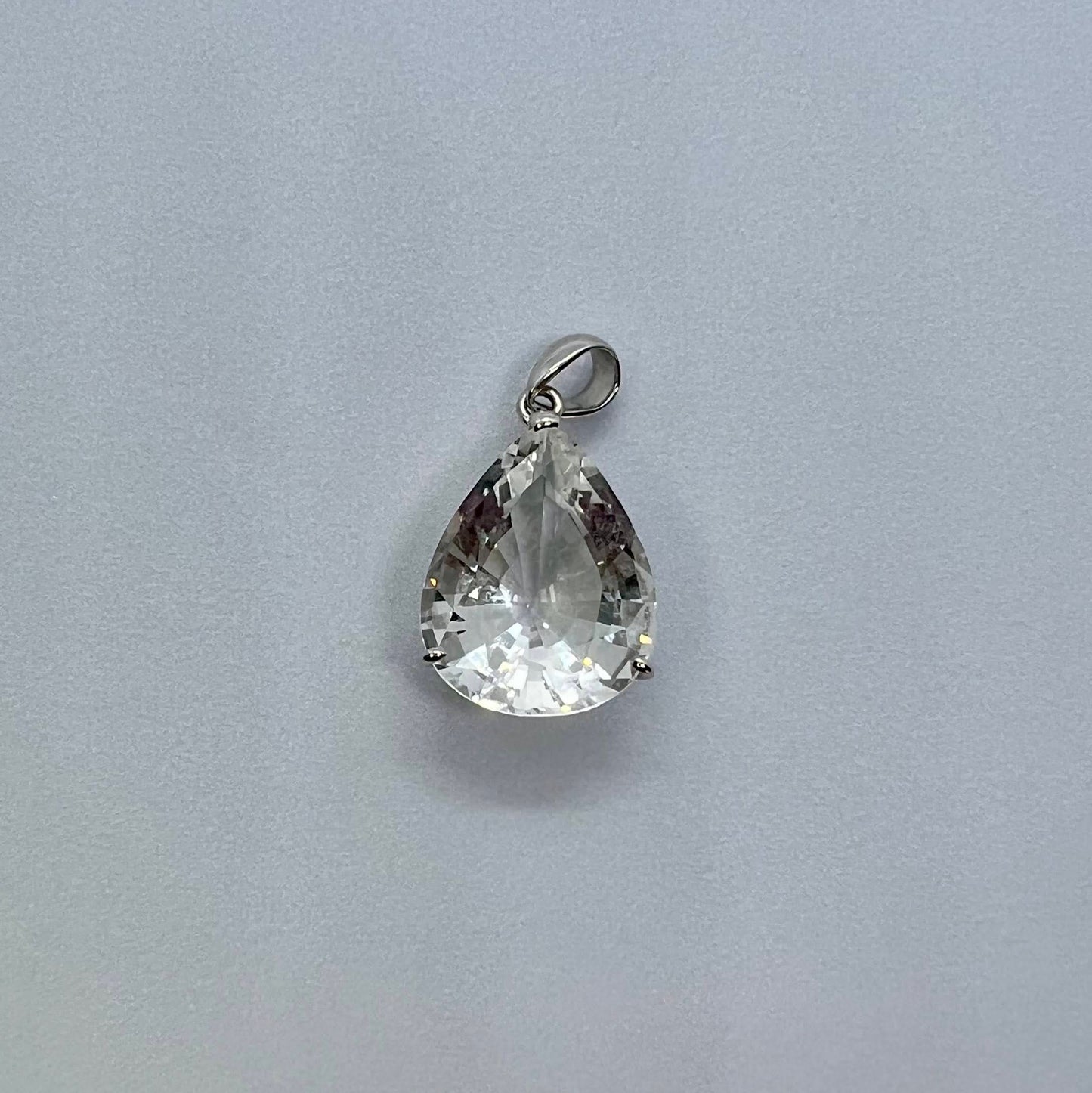 Natural White Topaz Pendant