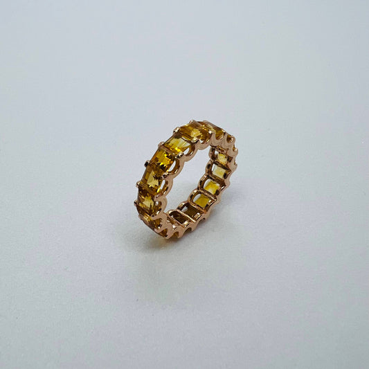 Natural Citrine Eternity Ring