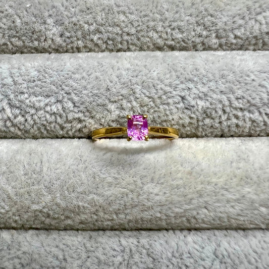 Natural Pink Sapphire Ring