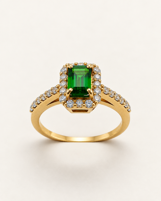 Natural Diopside Ring