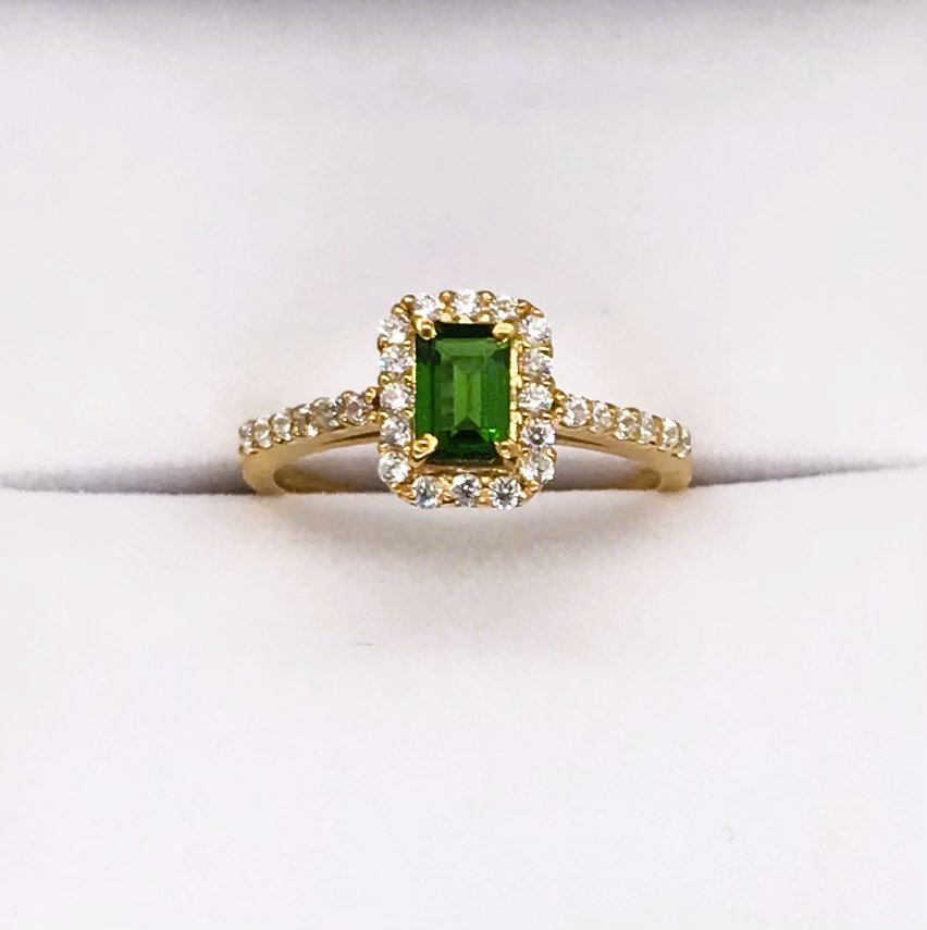 Natural Diopside Ring