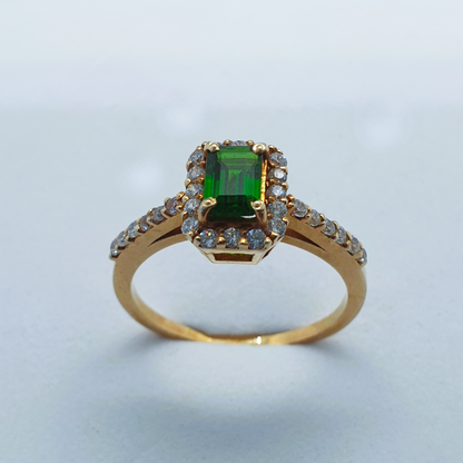 Natural Diopside Ring