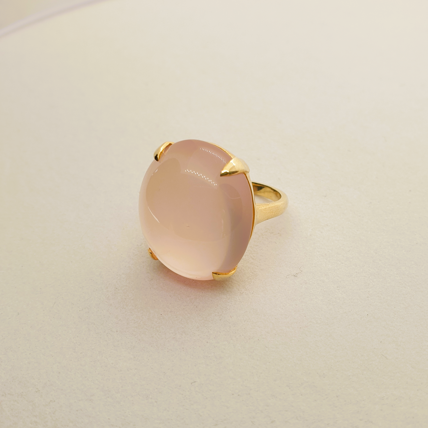 Natural Rose Quartz Ring