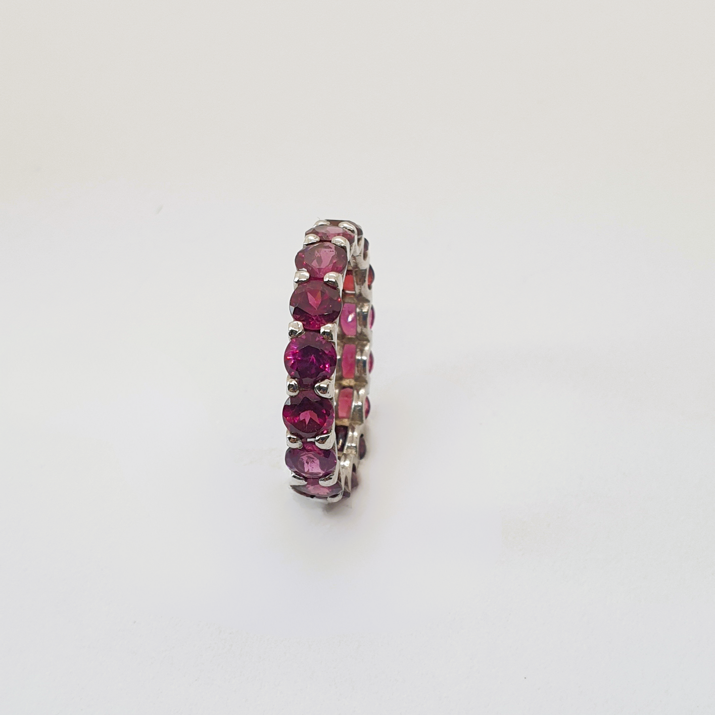 Natural Garnet Eternity Ring
