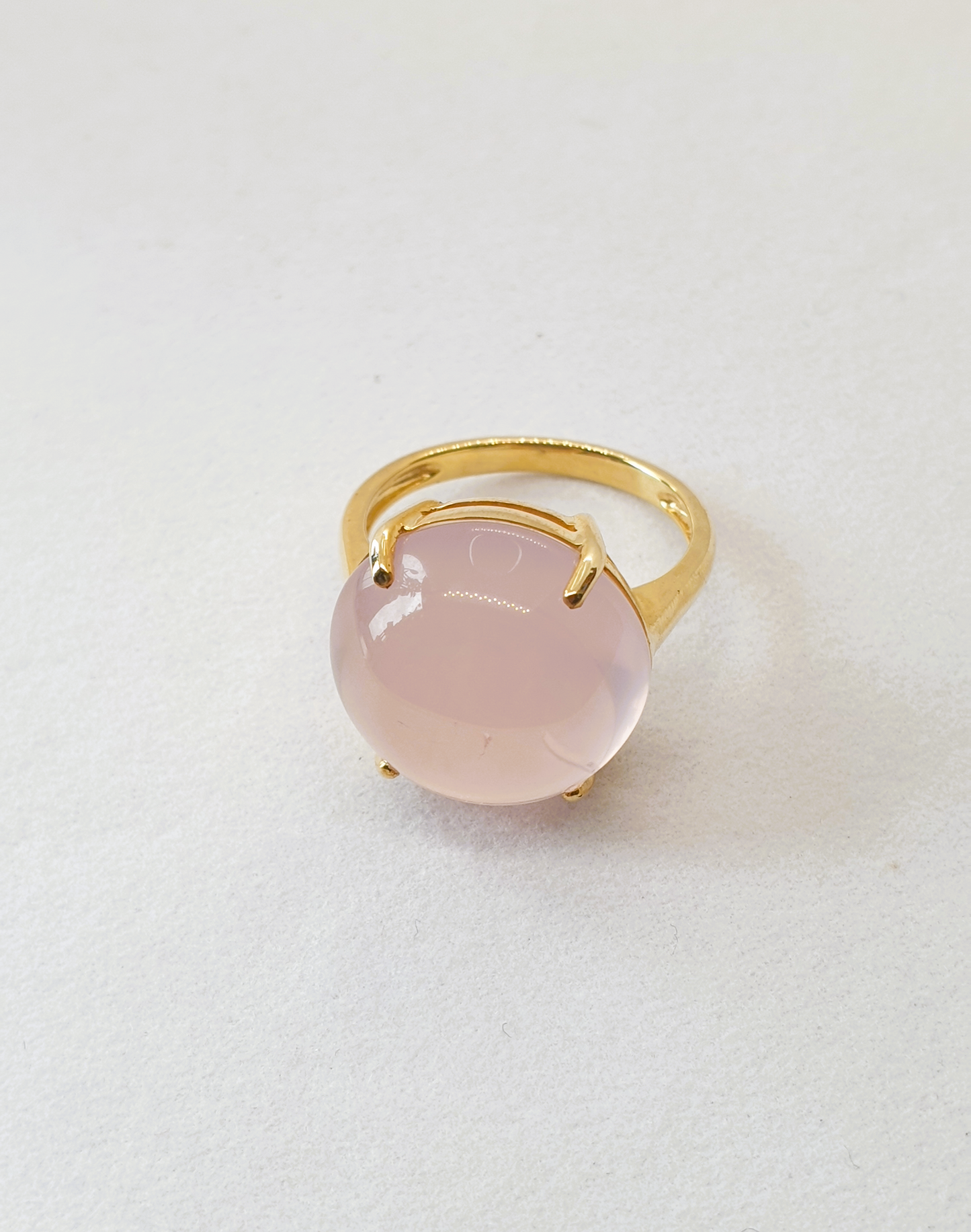 Natural Rose Quartz Ring