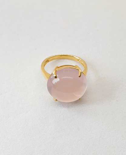 Natural Rose Quartz Ring