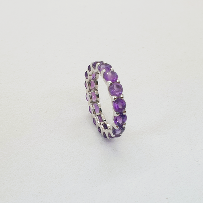 Natural Amethyst Eternity Ring