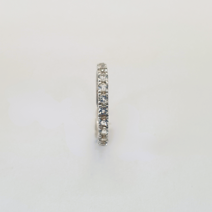 Natural White Topaz Eternity Ring
