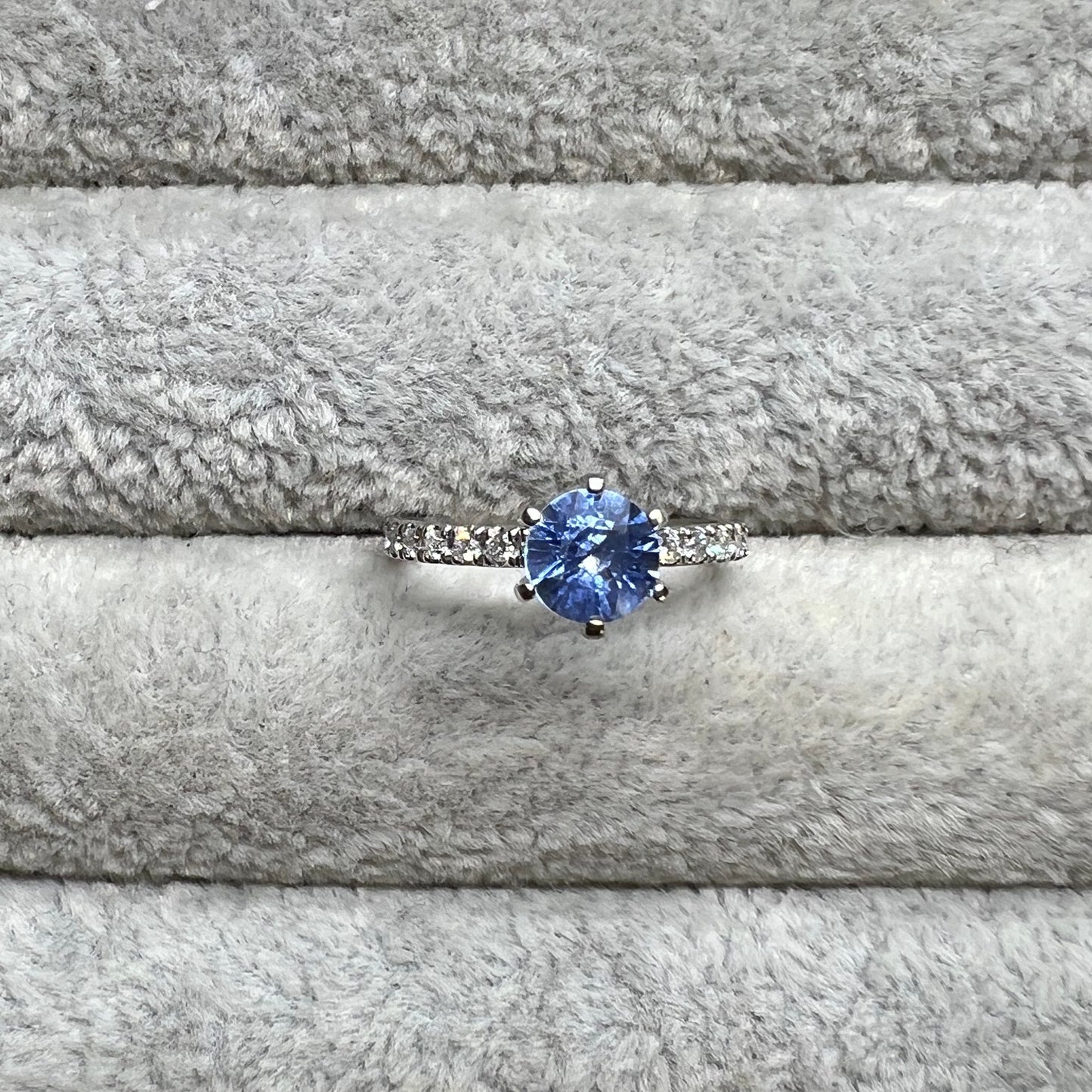 Natural Sapphire with Natural Diamond Ring