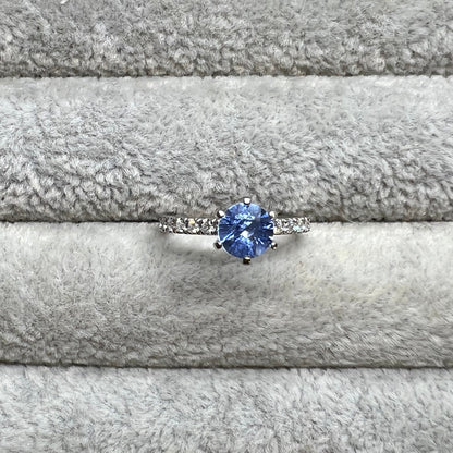 Natural Sapphire with Natural Diamond Ring