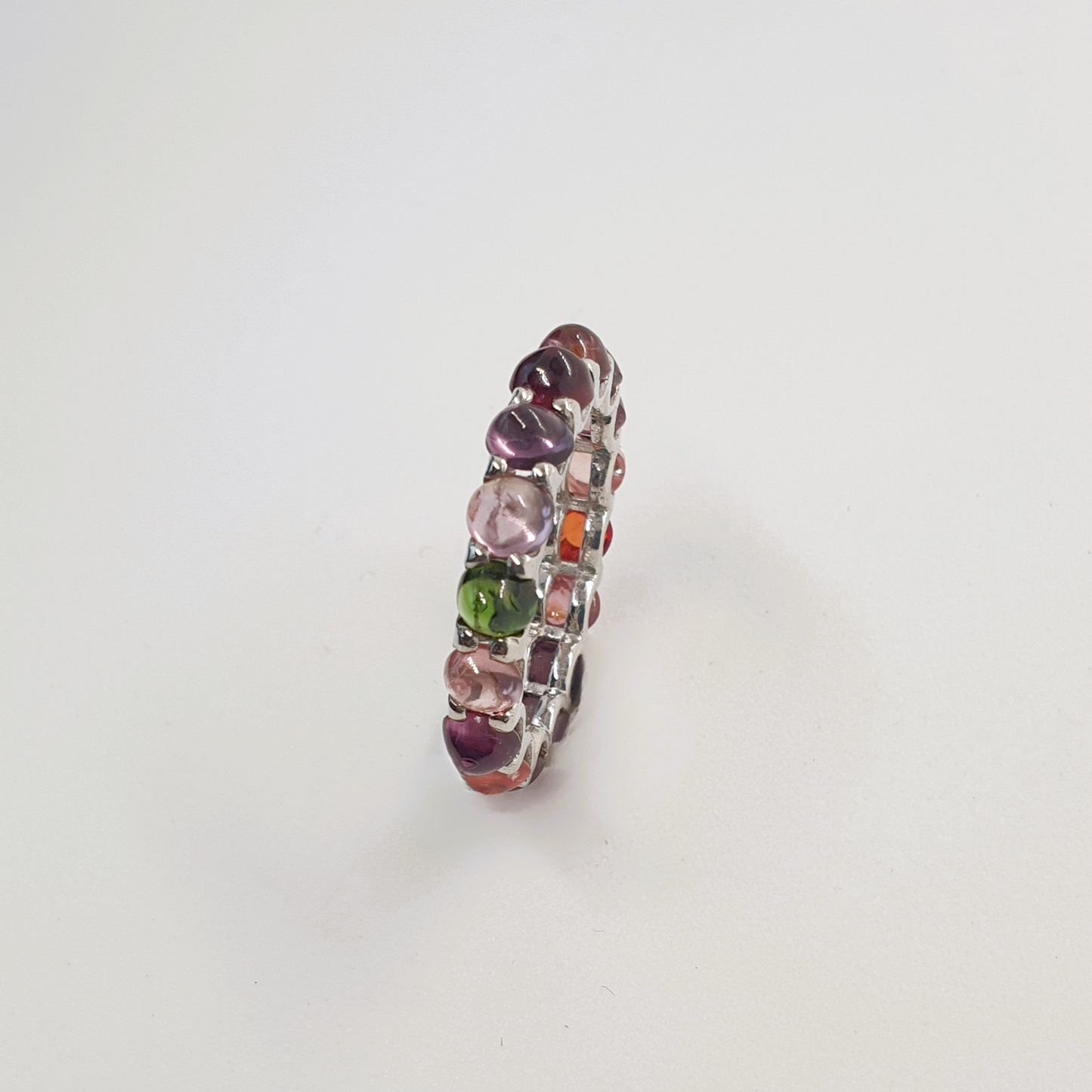 Natural Multicolor Spinel Cabochon Ring