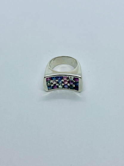 Natural Multi-color Sapphire Ring