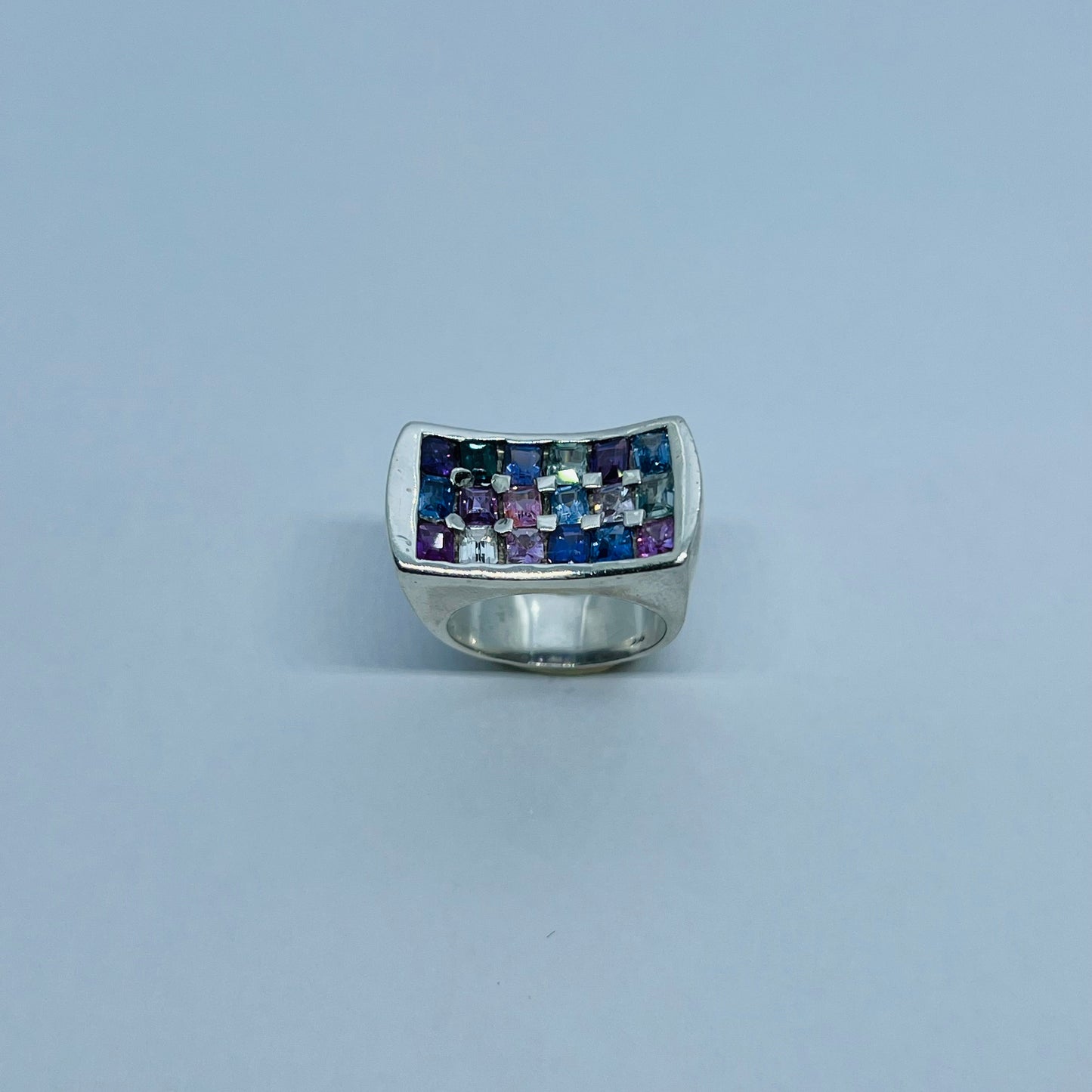 Natural Multi-color Sapphire Ring