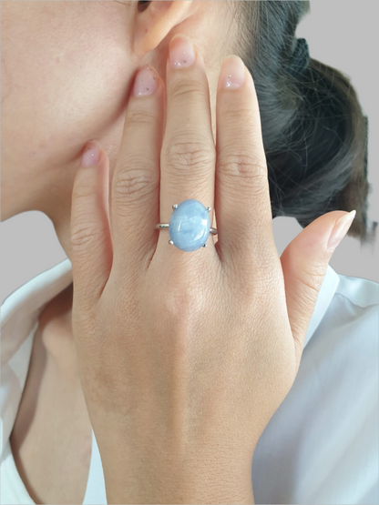 Natural Sapphire Cabochon Ring