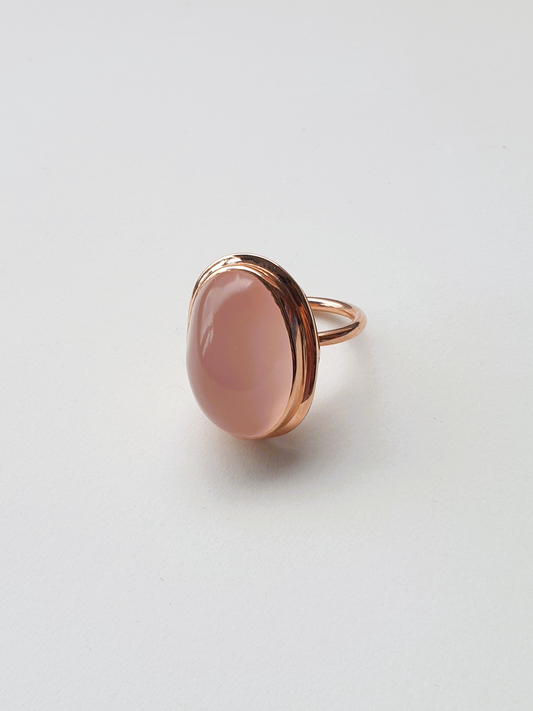 Natural Rose Quartz Ring