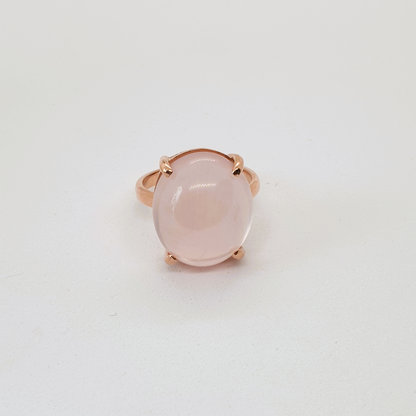 Natural Rose Quartz Ring