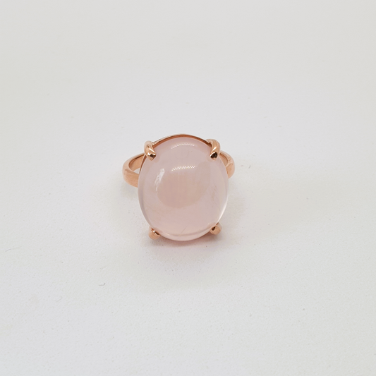 Natural Rose Quartz Ring
