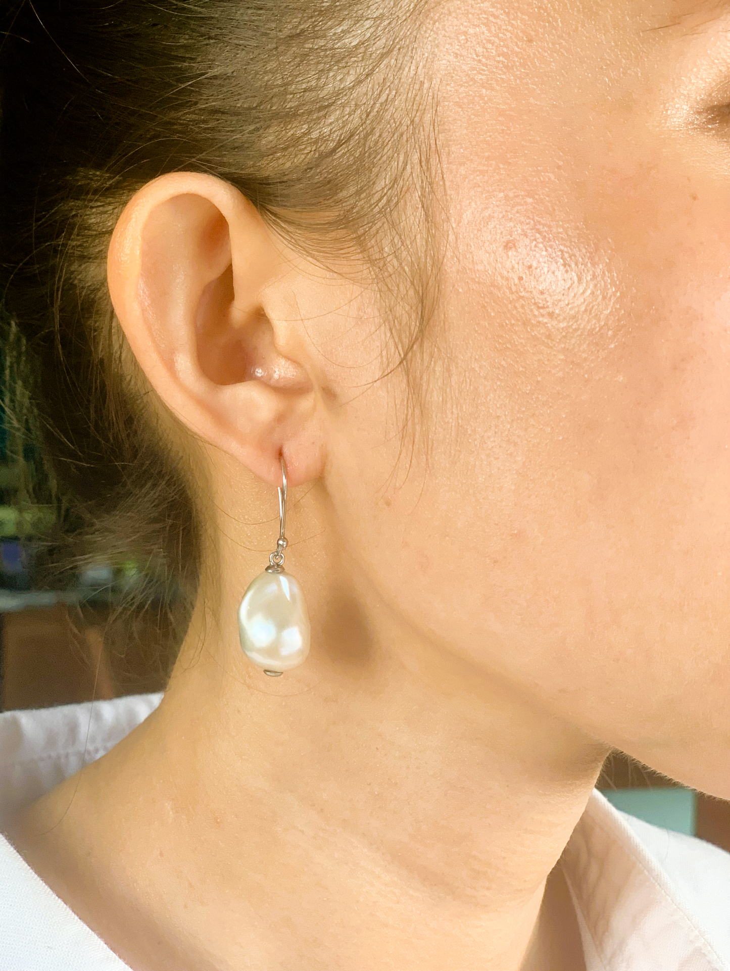 Natural Baroque Pearl Earrings